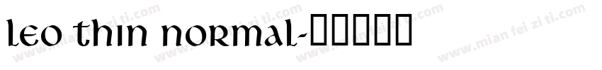 Leo Thin Normal字体转换